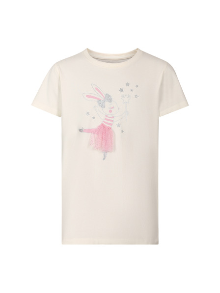 NAX Tricou din bumbac pentru copii nax NAX WERVO creme