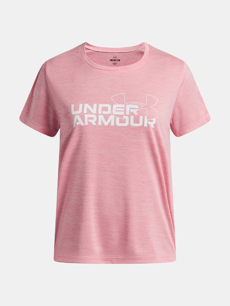 Under Armour Tricou pentru fete Under Armour UA TECH TWIST WDMK LOGO SS-PNK