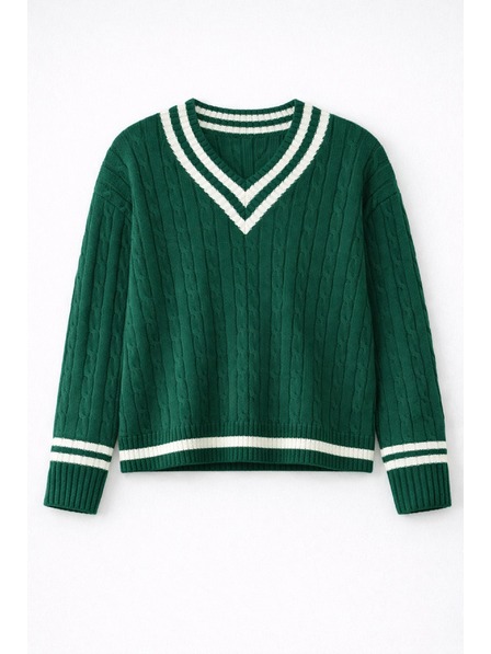 GAP Pulover din bumbac cu decolteu în V GAP