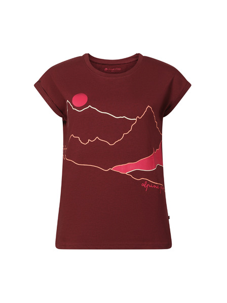 ALPINE PRO Tricou damă din material neșifonabil ALPINE PRO NOGERA winetasting varianta pa