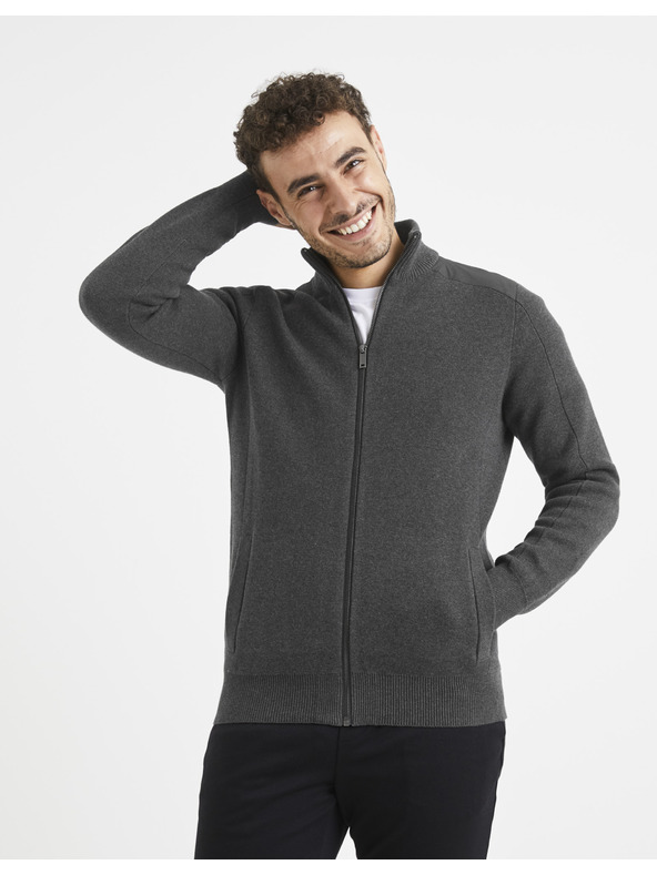 Celio Pulover basic gri închis Celio Vemilano