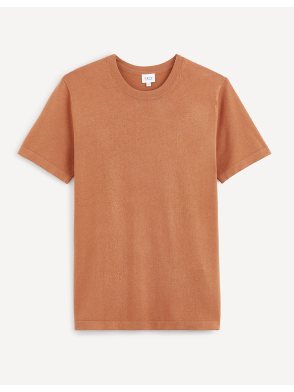 Celio Tricou basic maroniu pentru bărbați Celio Be1stee