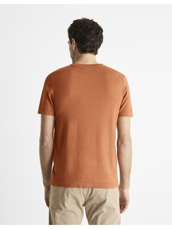 Celio Tricou basic maroniu pentru bărbați Celio Be1stee