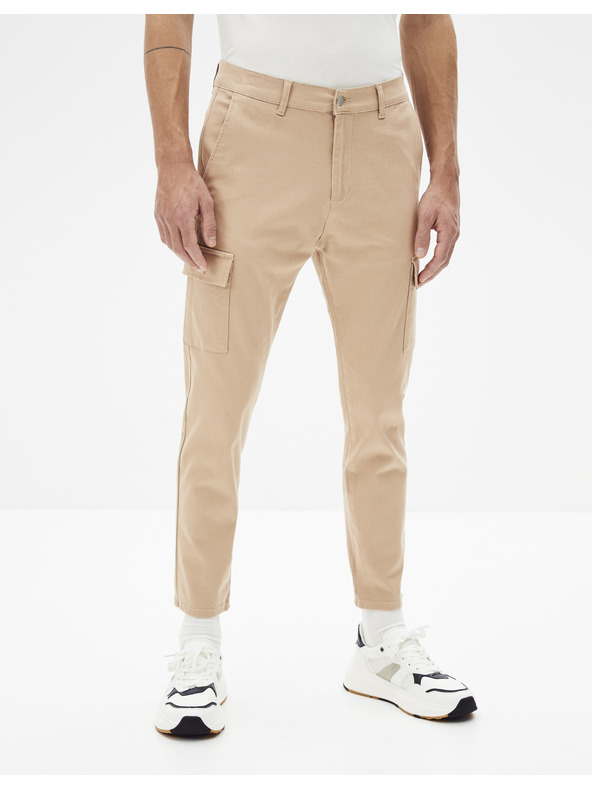 Celio Pantaloni scurți bej cu buzunare pentru bărbați Celio Cargo Ronar