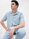 GAP Cămașă chambray cu mânecă scurtă GAP