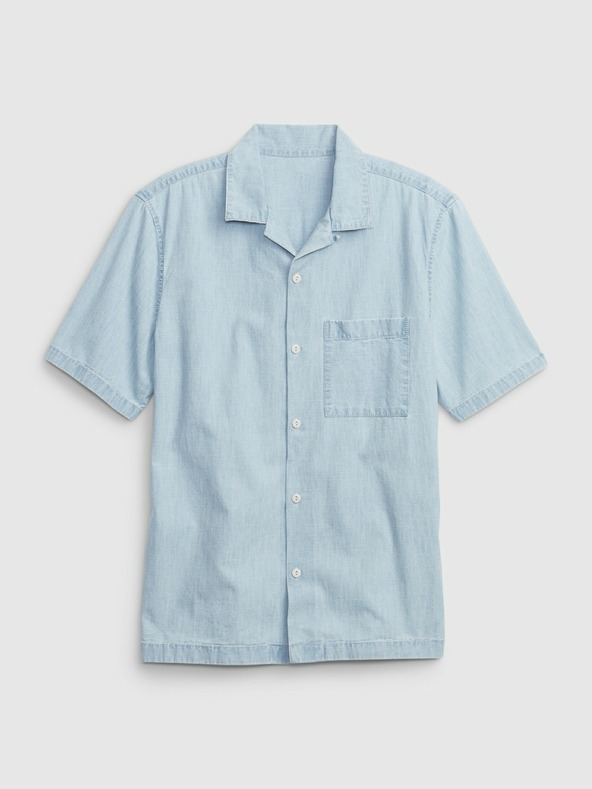 GAP Cămașă chambray cu mânecă scurtă GAP
