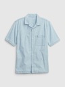 GAP Cămașă chambray cu mânecă scurtă GAP