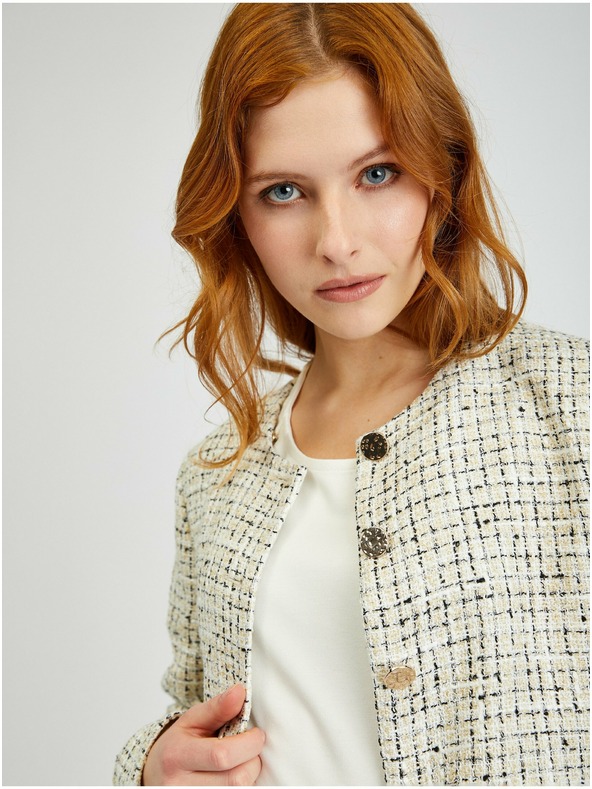 Orsay Jachetă de damă crem cu model ORSAY