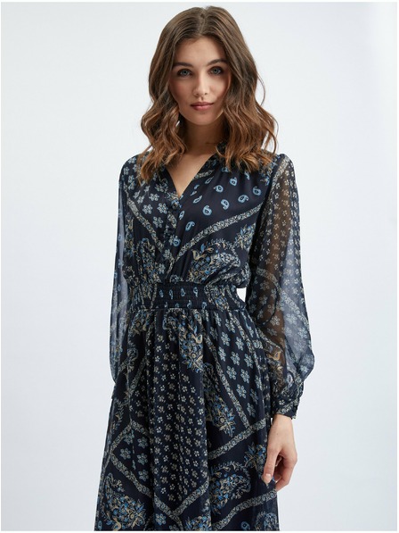 Orsay Rochie midi de damă albastru închis cu model ORSAY