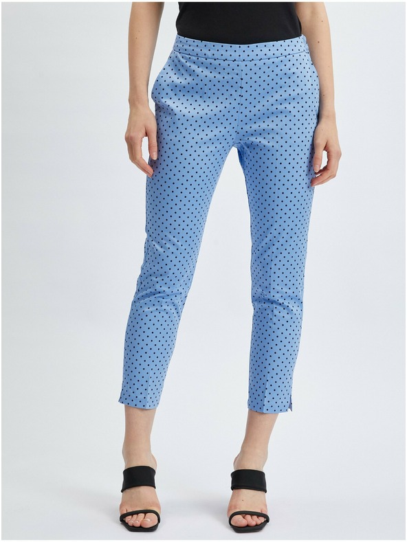 Orsay Pantaloni trei sferturi de damă albaștri cu buline ORSAY