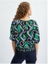 Orsay Bluză de damă cu model negru-verde ORSAY