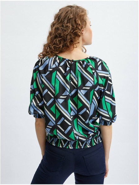 Orsay Bluză de damă cu model negru-verde ORSAY