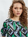 Orsay Bluză de damă cu model negru-verde ORSAY