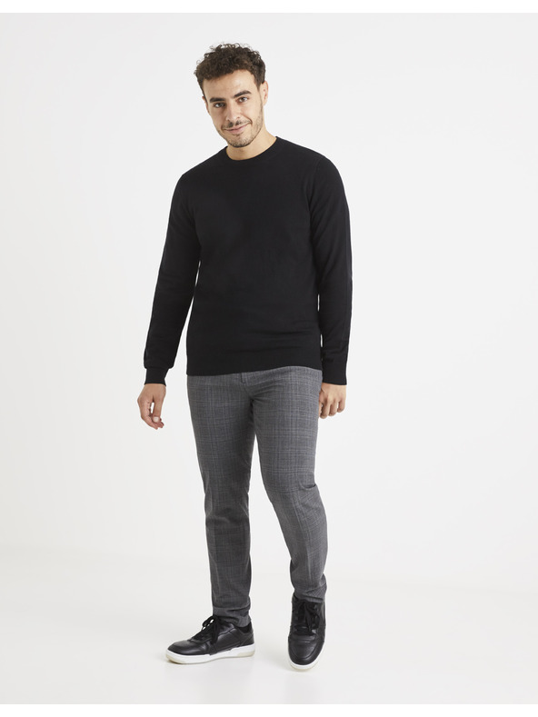 Celio Pulover basic negru pentru bărbați Celio