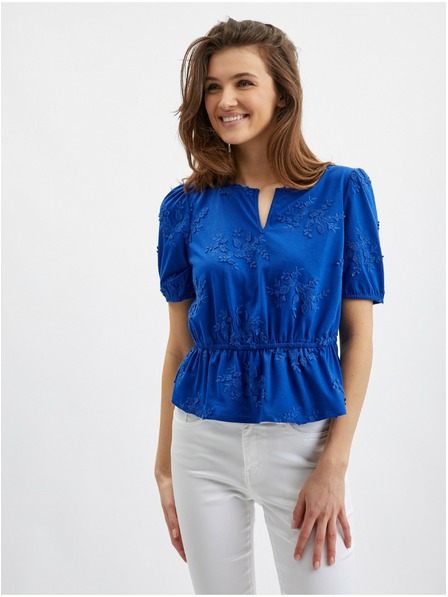 Orsay Bluză de damă albastră florală ORSAY