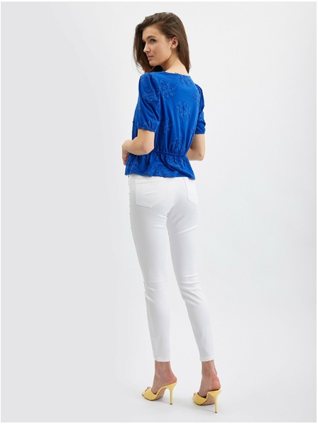 Orsay Bluză de damă albastră florală ORSAY