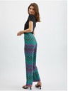 Orsay Pantaloni de damă cu model roz-verde ORSAY
