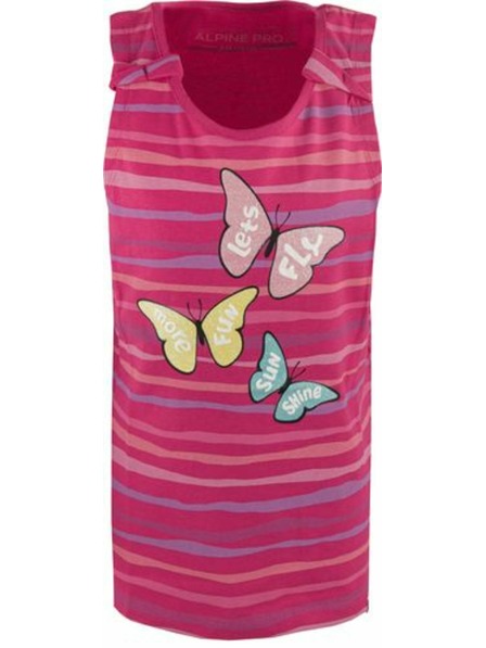 ALPINE PRO Tricou pentru fete cu model roz închis ALPINE PRO Holso