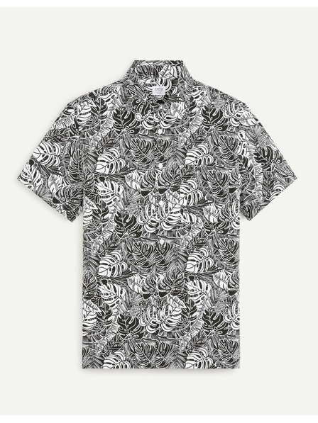 Celio Cămașă cu model alb și negru pentru bărbați Celio Daprinti