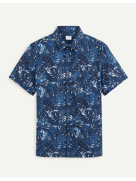 Celio Cămașă bărbătească cu model albastru închis Celio Daprinti