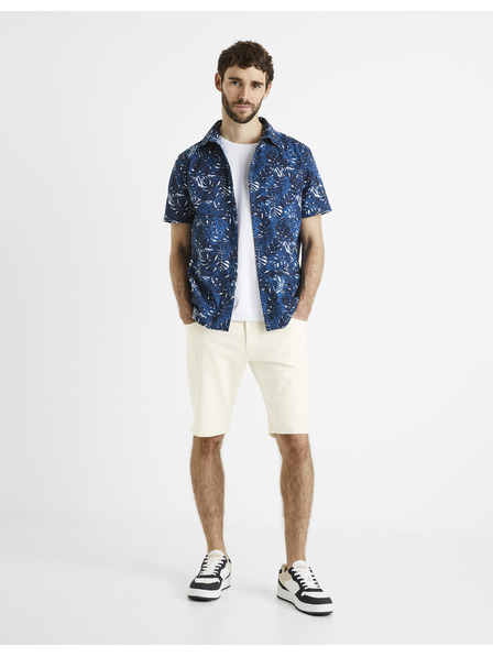 Celio Cămașă bărbătească cu model albastru închis Celio Daprinti