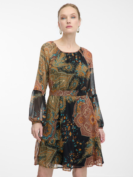 Orsay Rochie de damă cu model negru-maro ORSAY