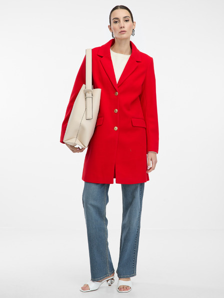 Orsay Palton roșu de damă ORSAY