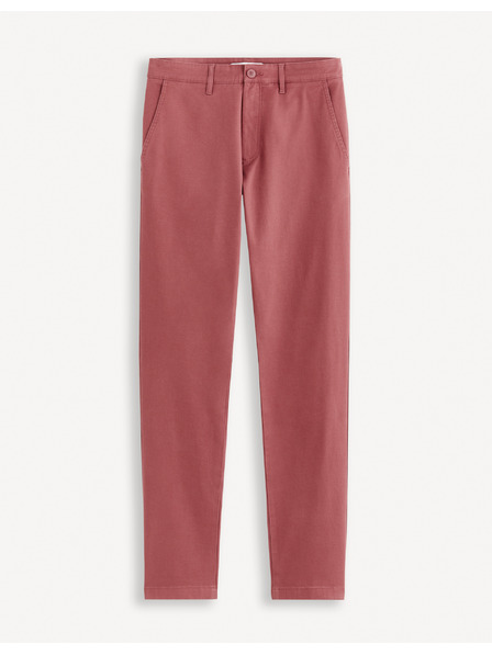 Celio Pantaloni chino burgundy pentru bărbați Celio Tocharles