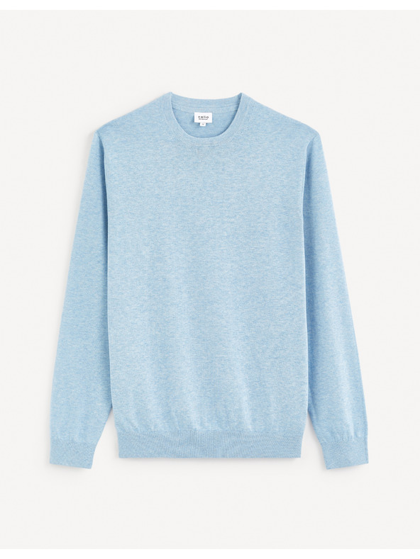 Celio Pulover basic bărbați albastru deschis Celio Decoton