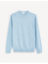 Celio Pulover basic bărbați albastru deschis Celio Decoton