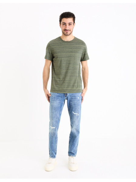 Celio Tricou verde-gri pentru bărbați Celio Gejecte