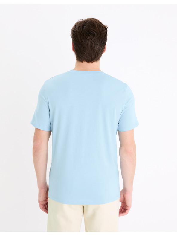 Celio Tricou basic albastru deschis pentru bărbați Celio Debasev
