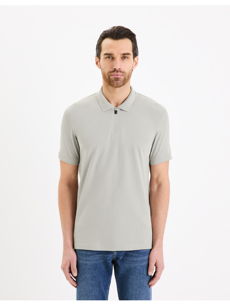 Celio Tricou polo basic gri deschis pentru bărbați Celio Gebenoit