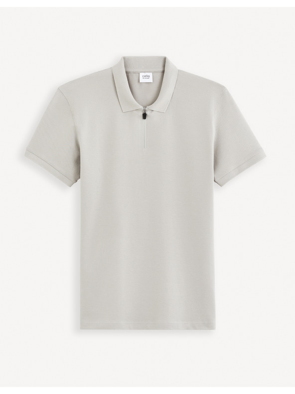 Celio Tricou polo basic gri deschis pentru bărbați Celio Gebenoit