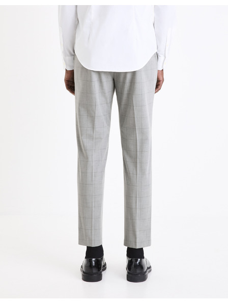 Celio Pantaloni chino în carouri gri deschis pentru bărbați Celio Gocarreau