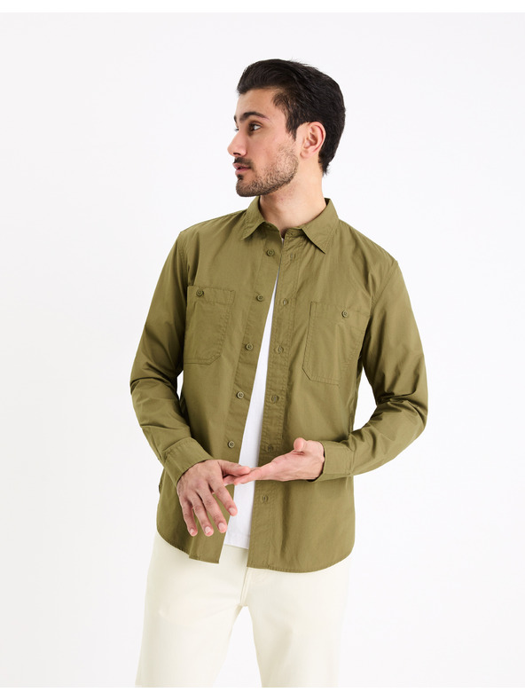 Celio Cămașă kaki pentru bărbați Celio Gagusti2