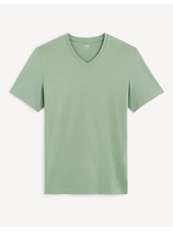 Celio Tricou basic verde deschis pentru bărbați Celio Debasev