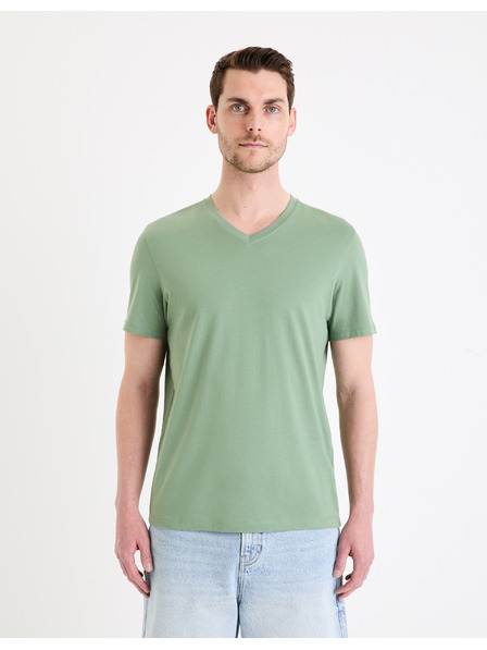 Celio Tricou basic verde deschis pentru bărbați Celio Debasev