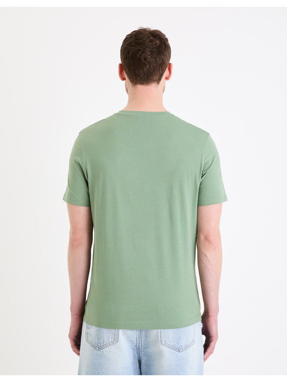Celio Tricou basic verde deschis pentru bărbați Celio Debasev