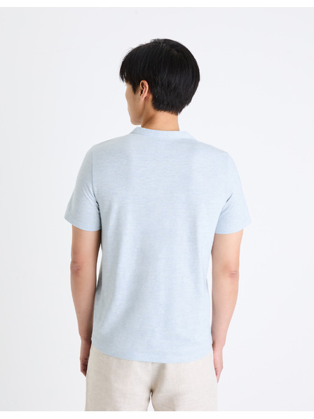 Celio Cămașă de bărbați albastru deschis Celio henley Cegeti