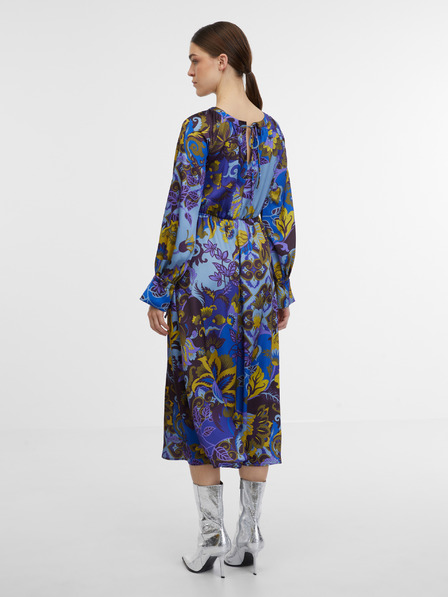 Orsay Rochie midi din satin cu model albastru pentru femei ORSAY