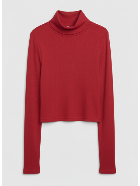 GAP Bluză cu guler rulat Lenzing™ cropp pentru copii GAP