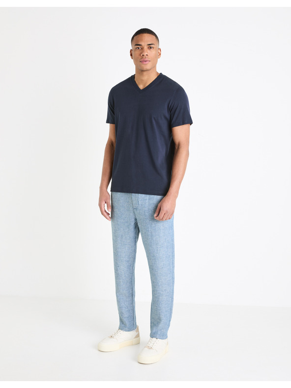 Celio Pantaloni bărbați albaștri din in Celio Dolinus