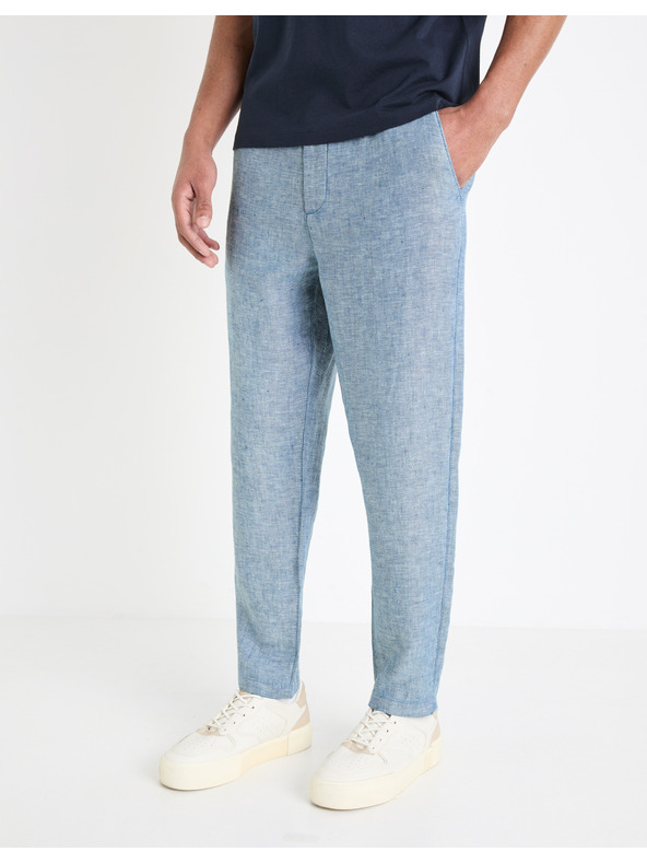 Celio Pantaloni bărbați albaștri din in Celio Dolinus