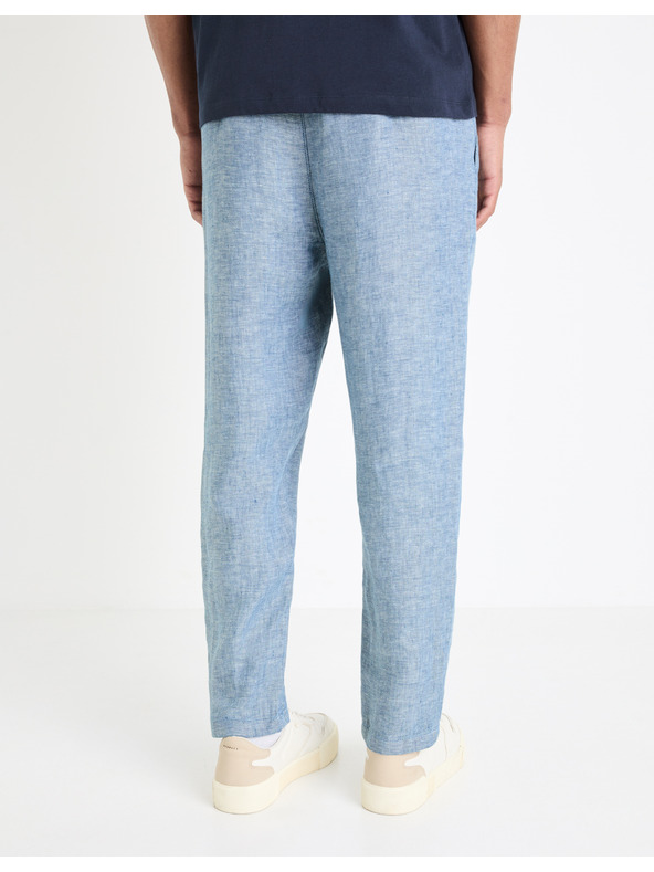 Celio Pantaloni bărbați albaștri din in Celio Dolinus