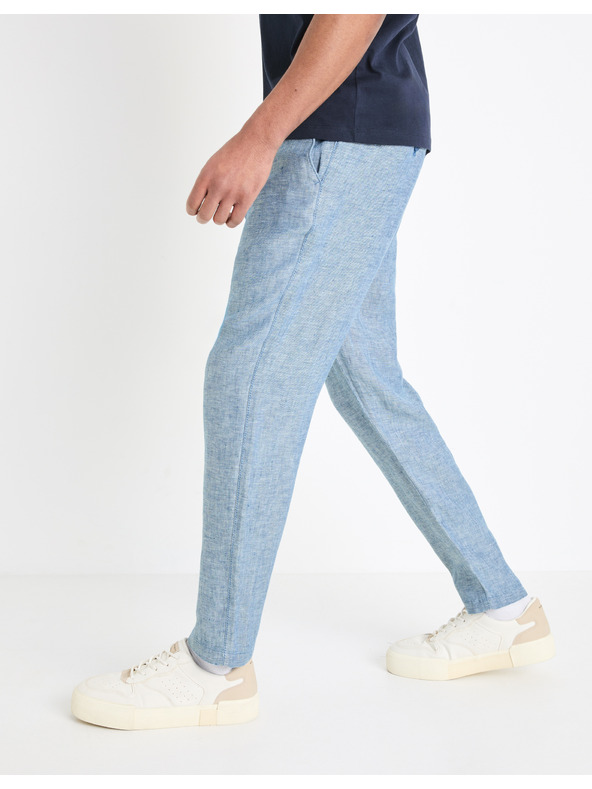 Celio Pantaloni bărbați albaștri din in Celio Dolinus