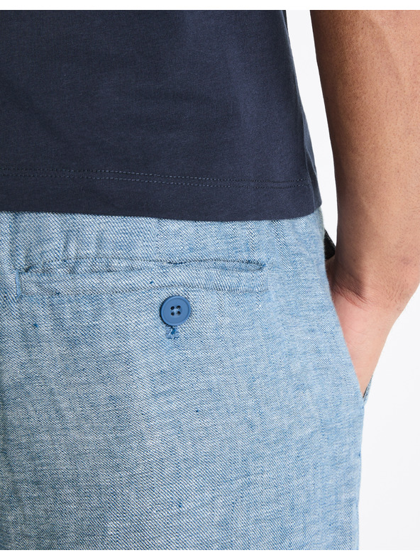 Celio Pantaloni bărbați albaștri din in Celio Dolinus