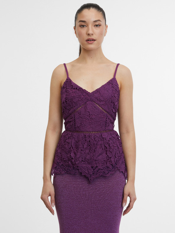Orsay Top de dantelă pentru femei de culoare violet ORSAY