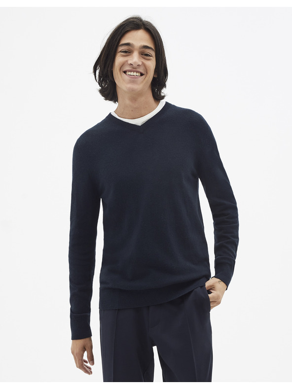 Celio Pulover basic albastru închis Celio Sebase