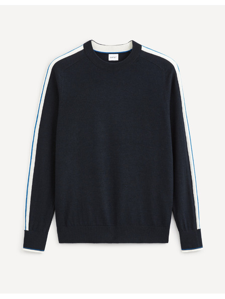 Celio Pulover albastru închis cu lână Celio Veritas